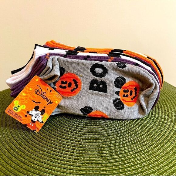 Disney Mickey Mouse Halloween women’s socks set of 10 NWT - Picture 1 of 8